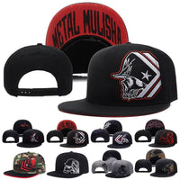 Unisex Skeleton Embroidery Baseball Cap Women Outdoor Sports Flat Hats Men Fashion Men Hip Hop Snapback Caps Sunscreen Hat - The Discount Plug