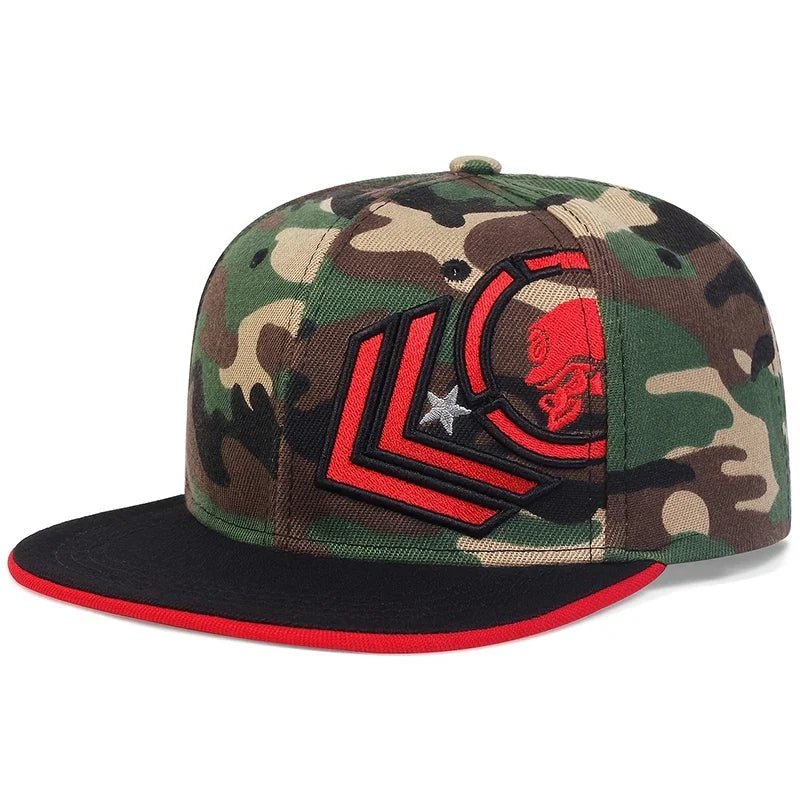 Unisex Skeleton Embroidery Baseball Cap Women Outdoor Sports Flat Hats Men Fashion Men Hip Hop Snapback Caps Sunscreen Hat - The Discount Plug