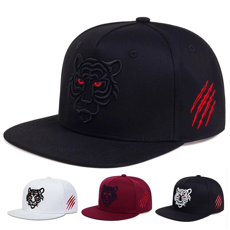 Unisex Tiger Embroidery Hip - hop Hats Spring And Autumn Outdoor Adjustable Sports Casual Baseball Caps Sunscreen Hat - The Discount Plug