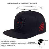 Unisex Tiger Embroidery Hip - hop Hats Spring And Autumn Outdoor Adjustable Sports Casual Baseball Caps Sunscreen Hat - The Discount Plug