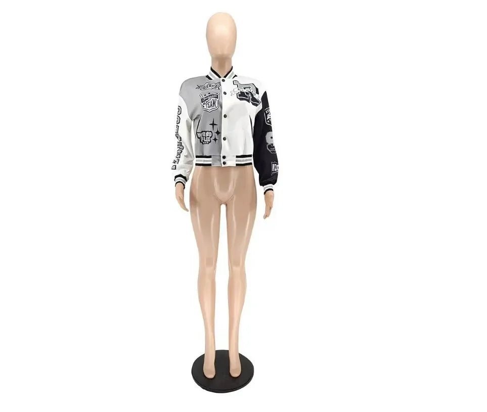 WB9121 Women's Screw Thread Ballpark Jacket Crew Neck Regular Fit Spring Autumn New Style Clothing From China Mainland - The Discount Plug