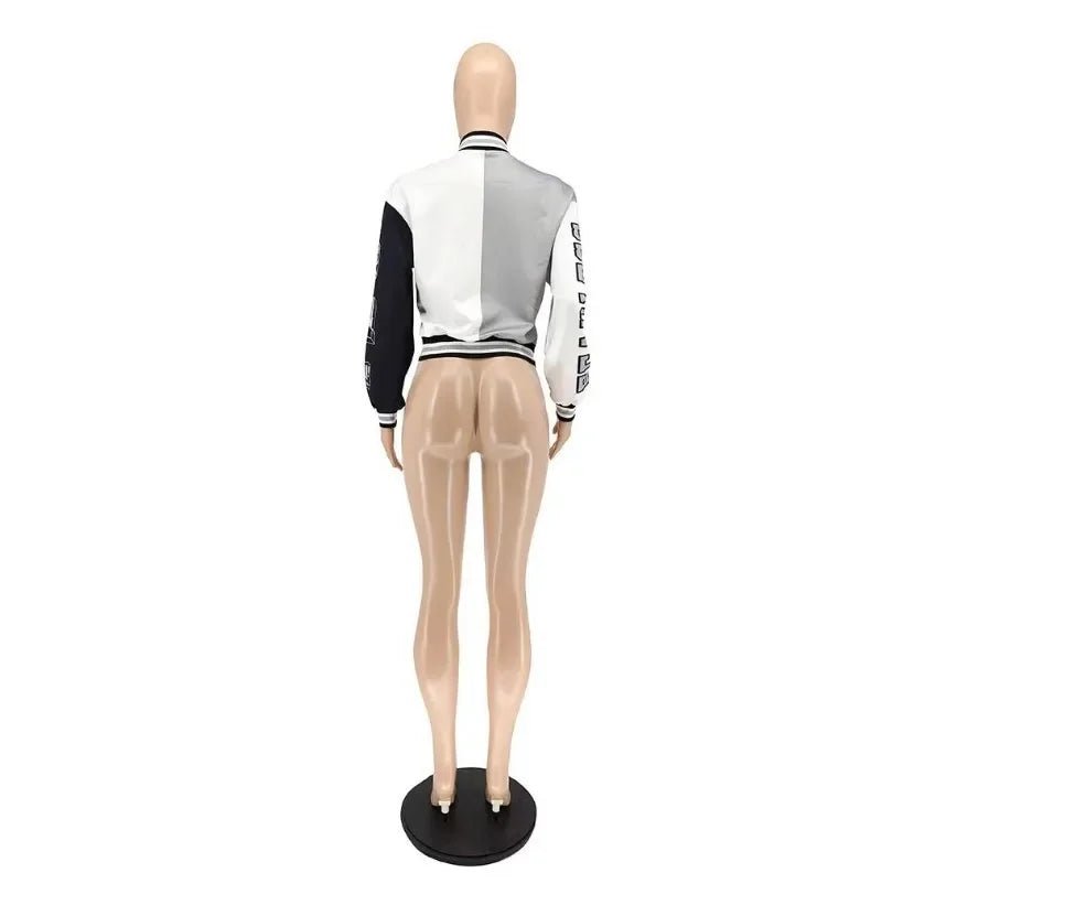 WB9121 Women's Screw Thread Ballpark Jacket Crew Neck Regular Fit Spring Autumn New Style Clothing From China Mainland - The Discount Plug