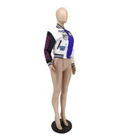 WB9121 Women's Screw Thread Ballpark Jacket Crew Neck Regular Fit Spring Autumn New Style Clothing From China Mainland - The Discount Plug