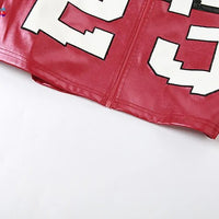 Weird Puss Faux Leather Varsity Jacket Women Hipster Letter Print Autumn Casual Sporty Wild Streetwear Uniform Trend Crop Coat - The Discount Plug