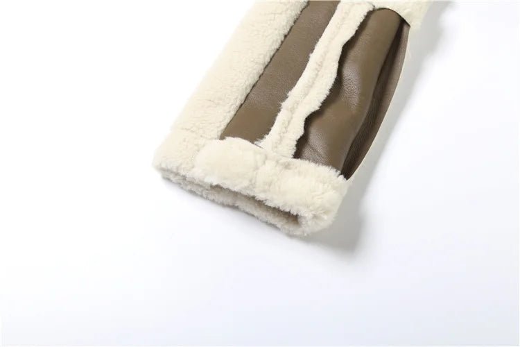 Weird Puss Furry Patchwork Women Crop Jacket Hipster Full Sleeve Open Stitch Hipster Streetwear Warm Outwear Basic Wild Coat - The Discount Plug