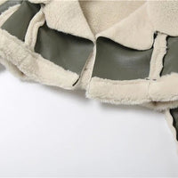 Weird Puss Furry Patchwork Women Crop Jacket Hipster Full Sleeve Open Stitch Hipster Streetwear Warm Outwear Basic Wild Coat - The Discount Plug