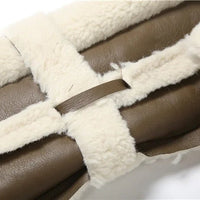 Weird Puss Furry Patchwork Women Crop Jacket Hipster Full Sleeve Open Stitch Hipster Streetwear Warm Outwear Basic Wild Coat - The Discount Plug