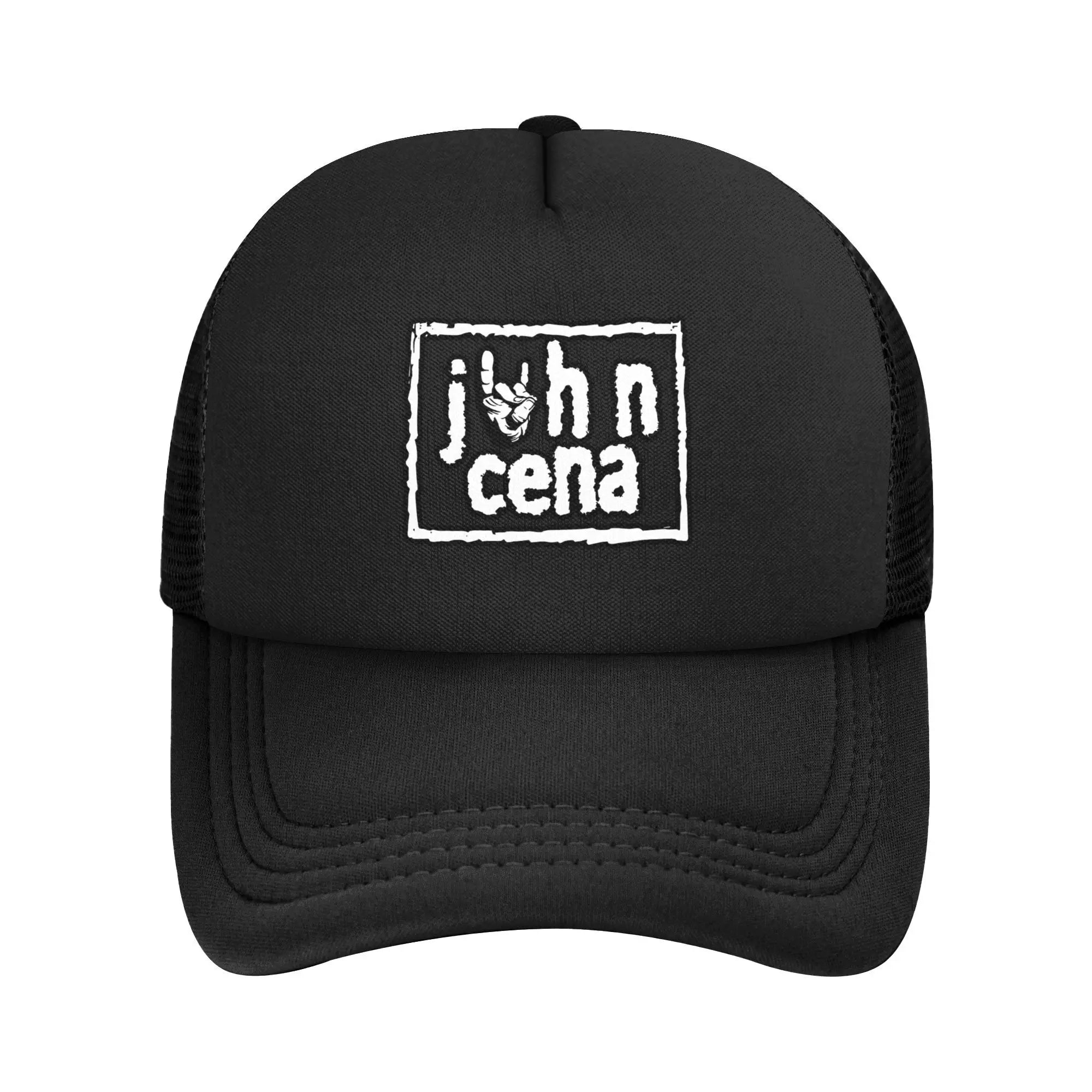 Wrestler John Cena Never Give Up Mesh Baseball Caps Men Women Retro Sun Hats Dad Hat Breathable Snapback Caps Trucker Cap - The Discount Plug